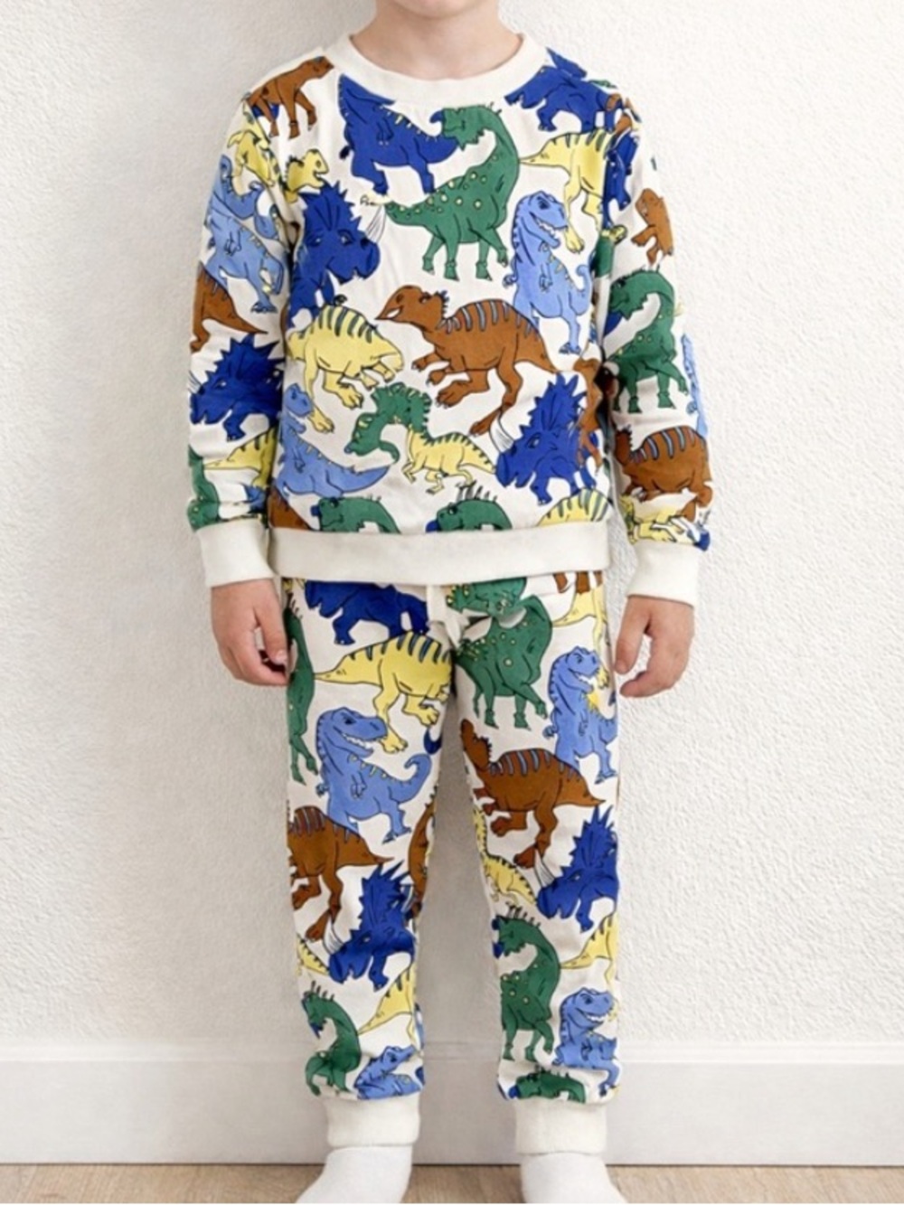 NEW H&M Dinosaur Sweatshirt & Jogger Set 6 7 Boys Dino Outfit